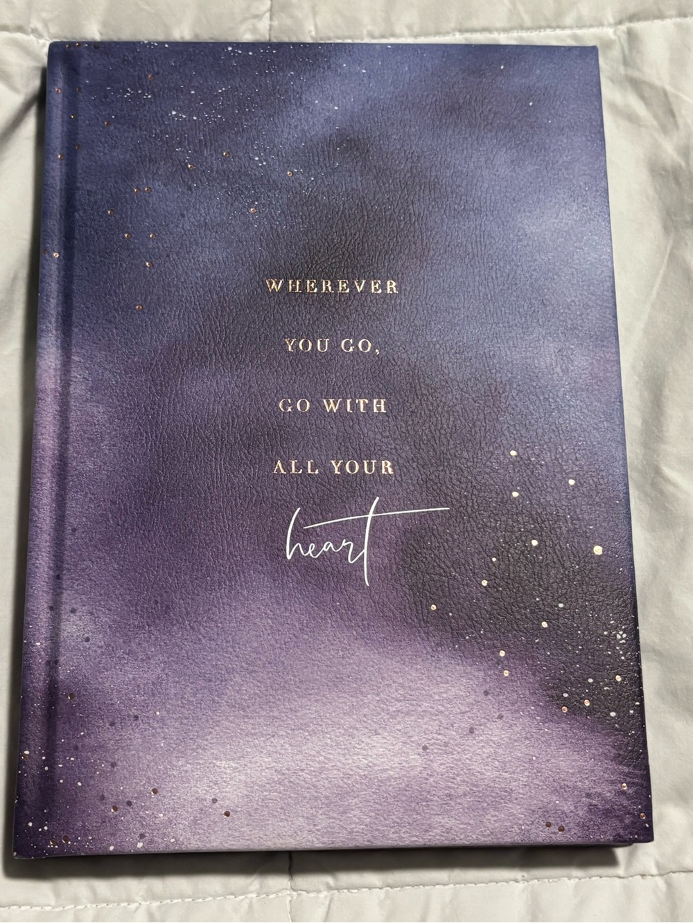 Indigo Purple Hardcover Journal with Gold Foil Accent